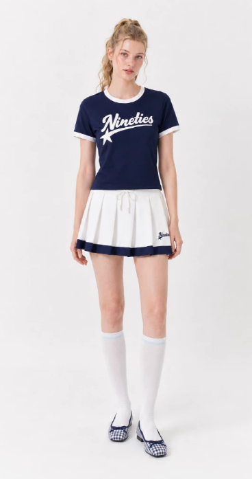 ♡預訂♡ 美式校園風復古撞色Ringer Tee