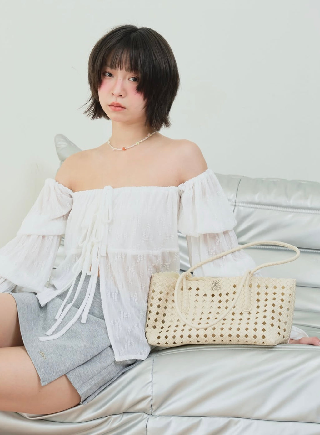 ♡預訂♡ 泰國小清新軟皮編織長形手袋