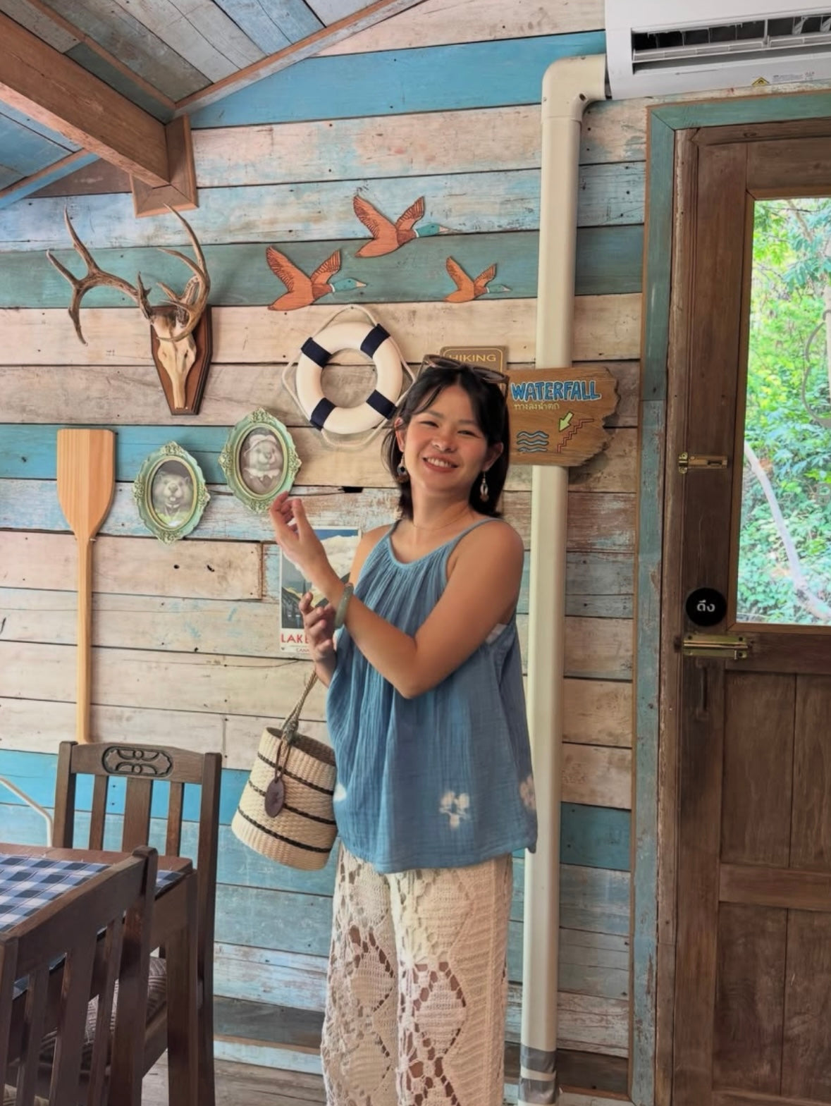 ♡預訂♡泰北高質手工bb棉藍扎染背心