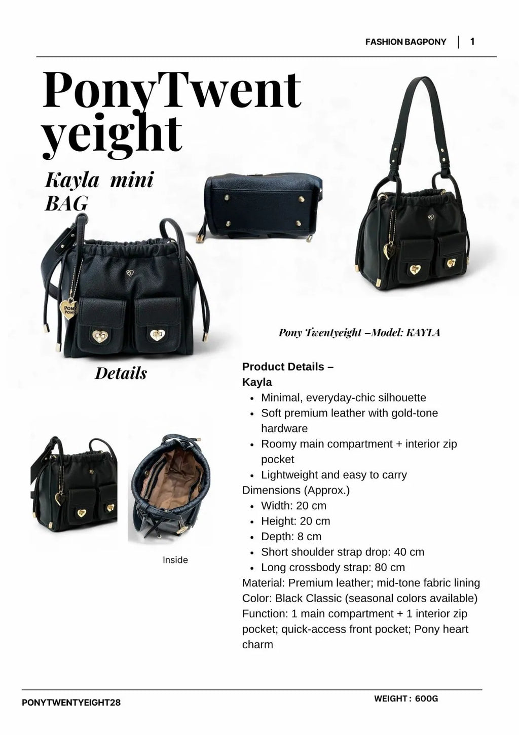 ♡現貨♡ 泰國大熱Pony Kayla mini Bag