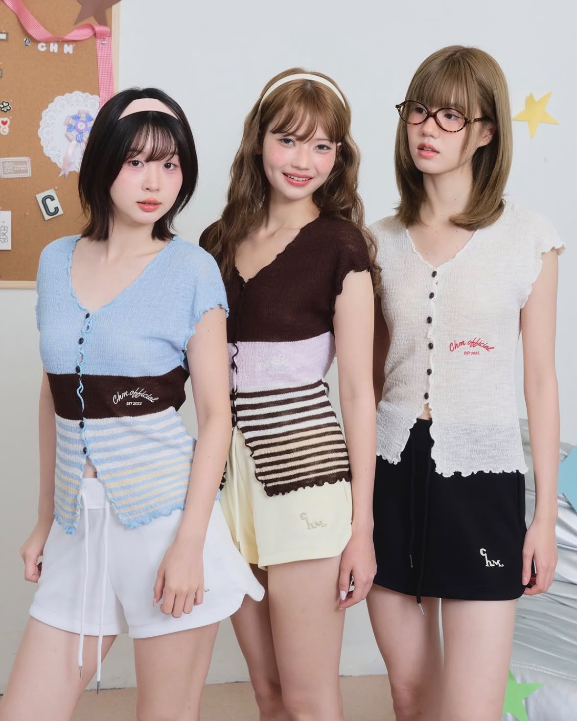 ♡預訂♡ 少女拼色軟棉棉針織上衣
