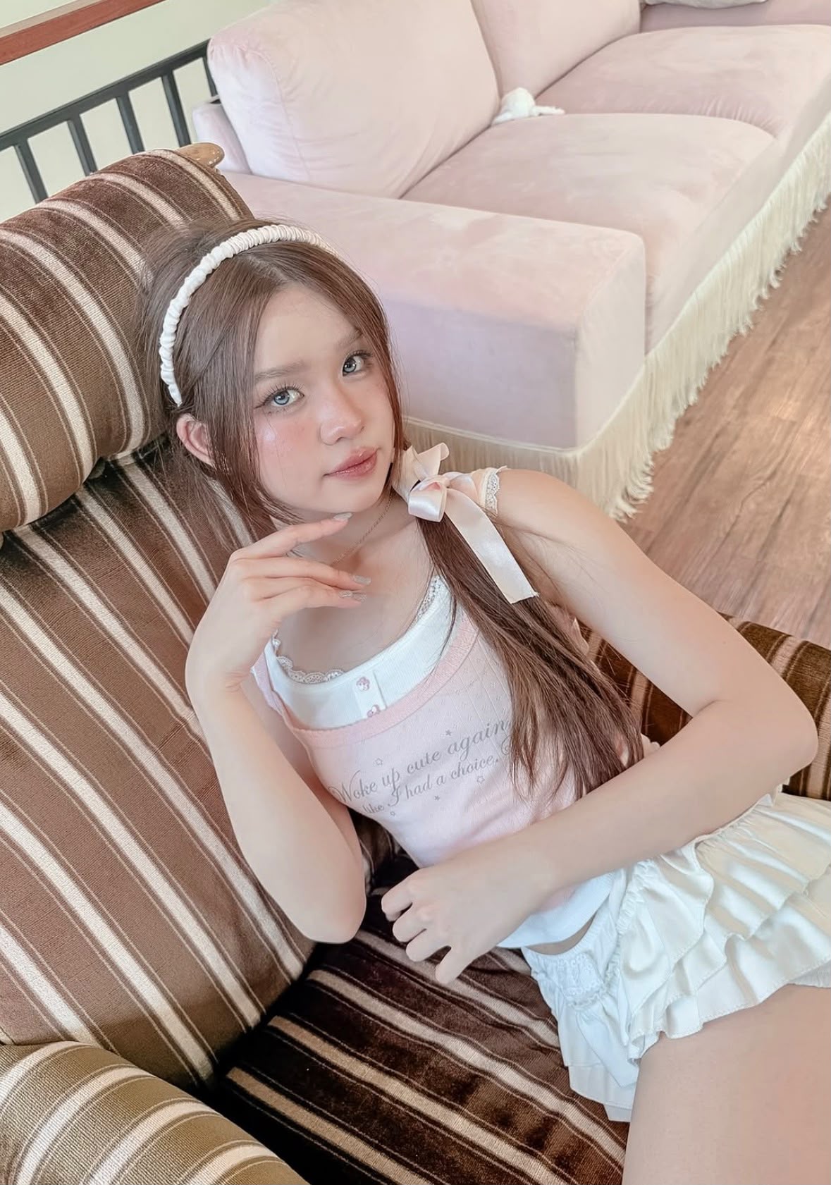 ♡預訂♡ 雙層小心機Lace細肩帶精緻背心